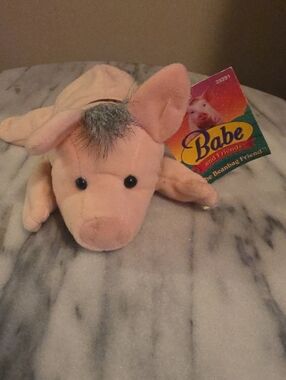 Vintage 1998 Equity Toys Babe Beanbad Piglet With Original Tags